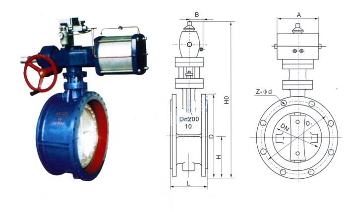 D641X氣動法蘭式蝶閥 D641X氣動法蘭式蝶閥